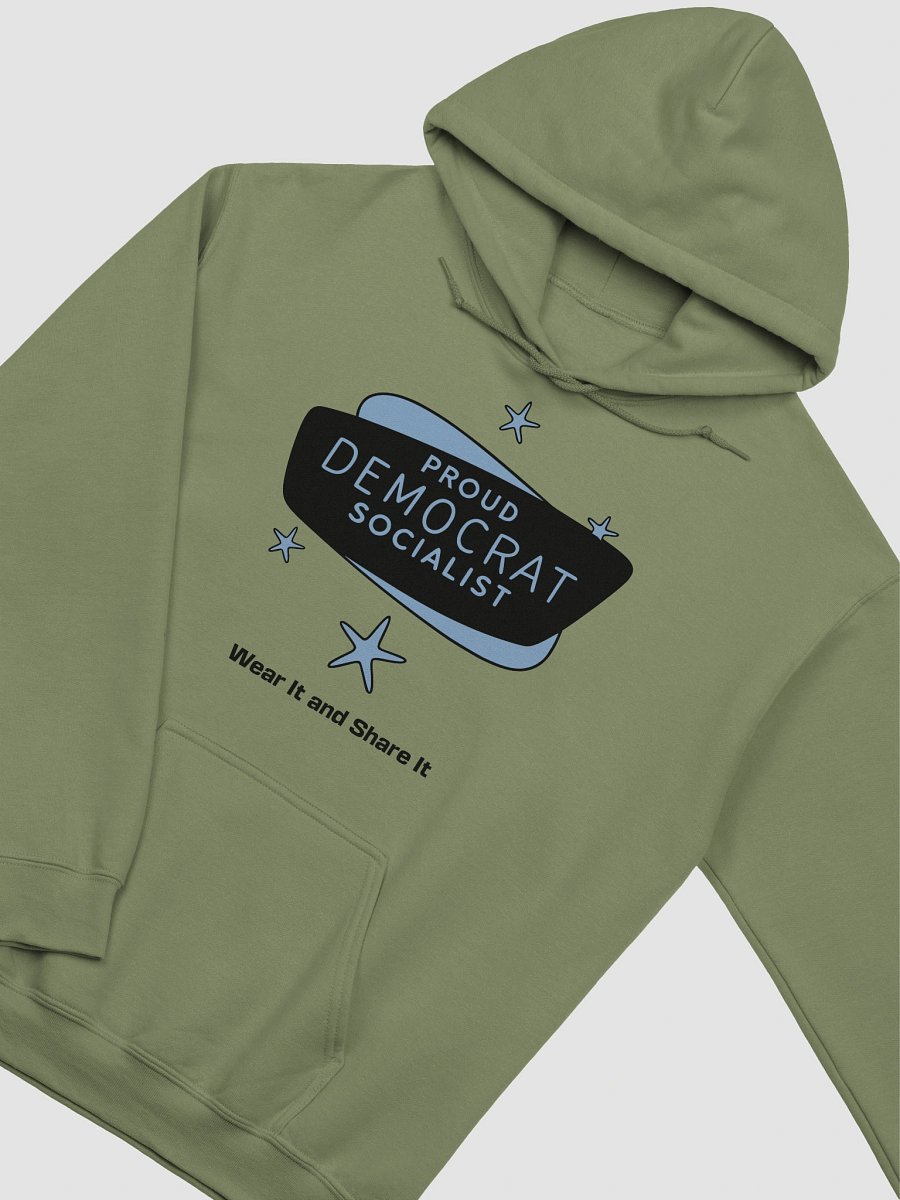 Proud Democrat Socialist Bold Identity Hoodie - black & blue ink product image (3)