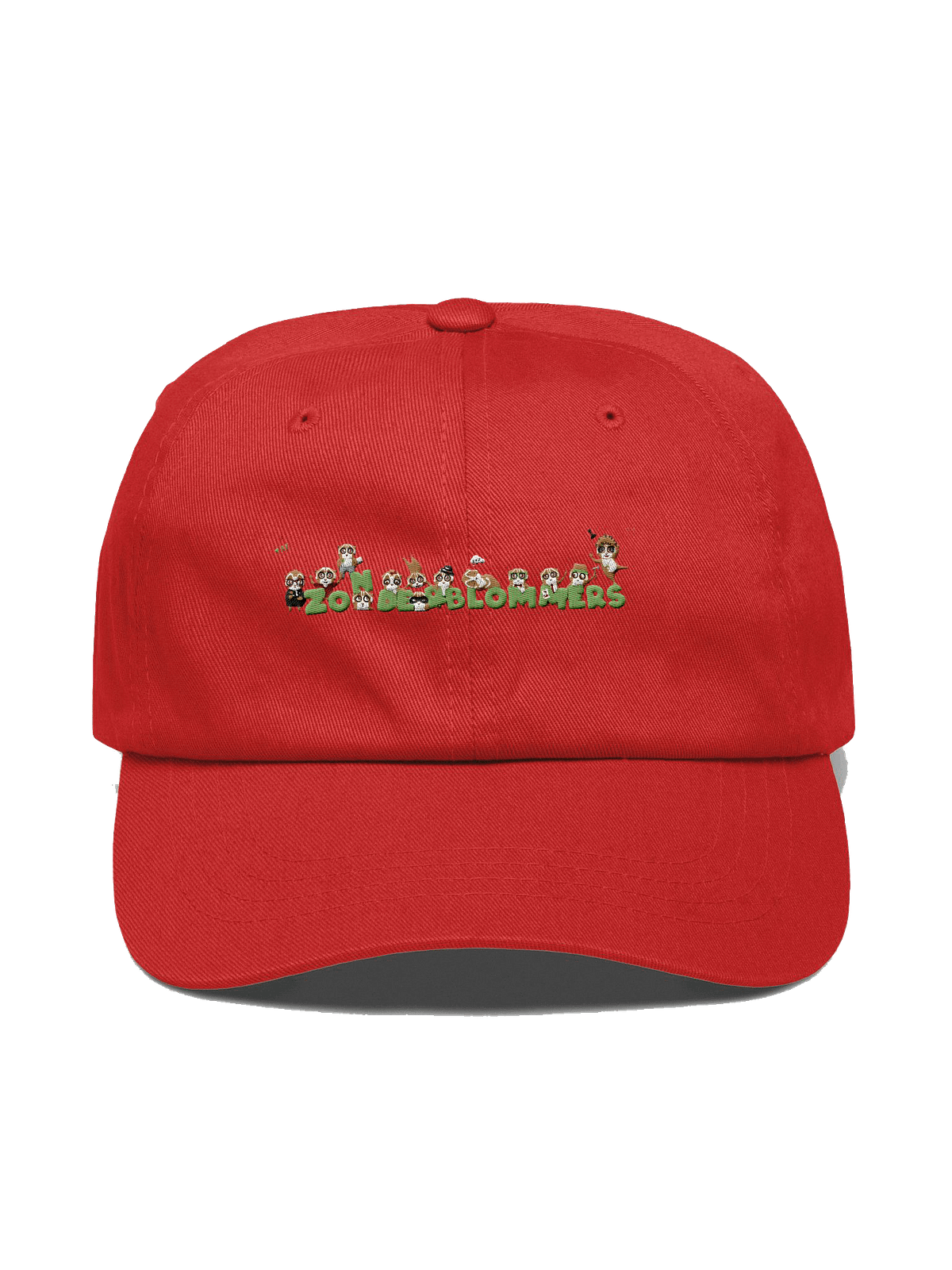 Zipping Zonderblommers Red Crew Dad Hat | The Zonderblommers