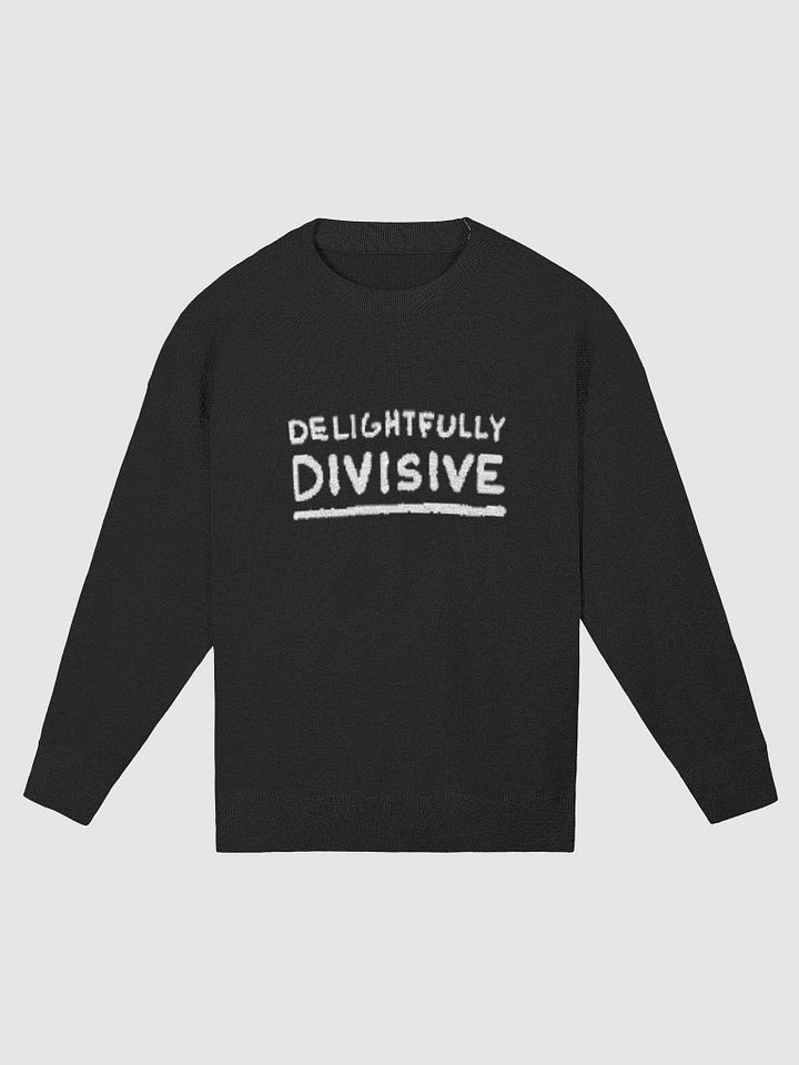 DELIGHTFULLY DIVISIVE (B&W design) relaxed knitwear crewneck product image (5)