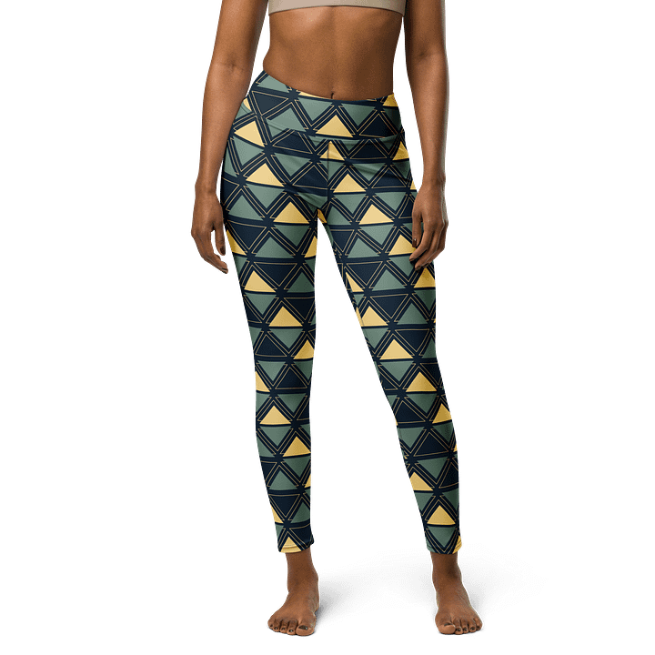 Triangulated Night Geometric Print Yoga Leggings product image (1)