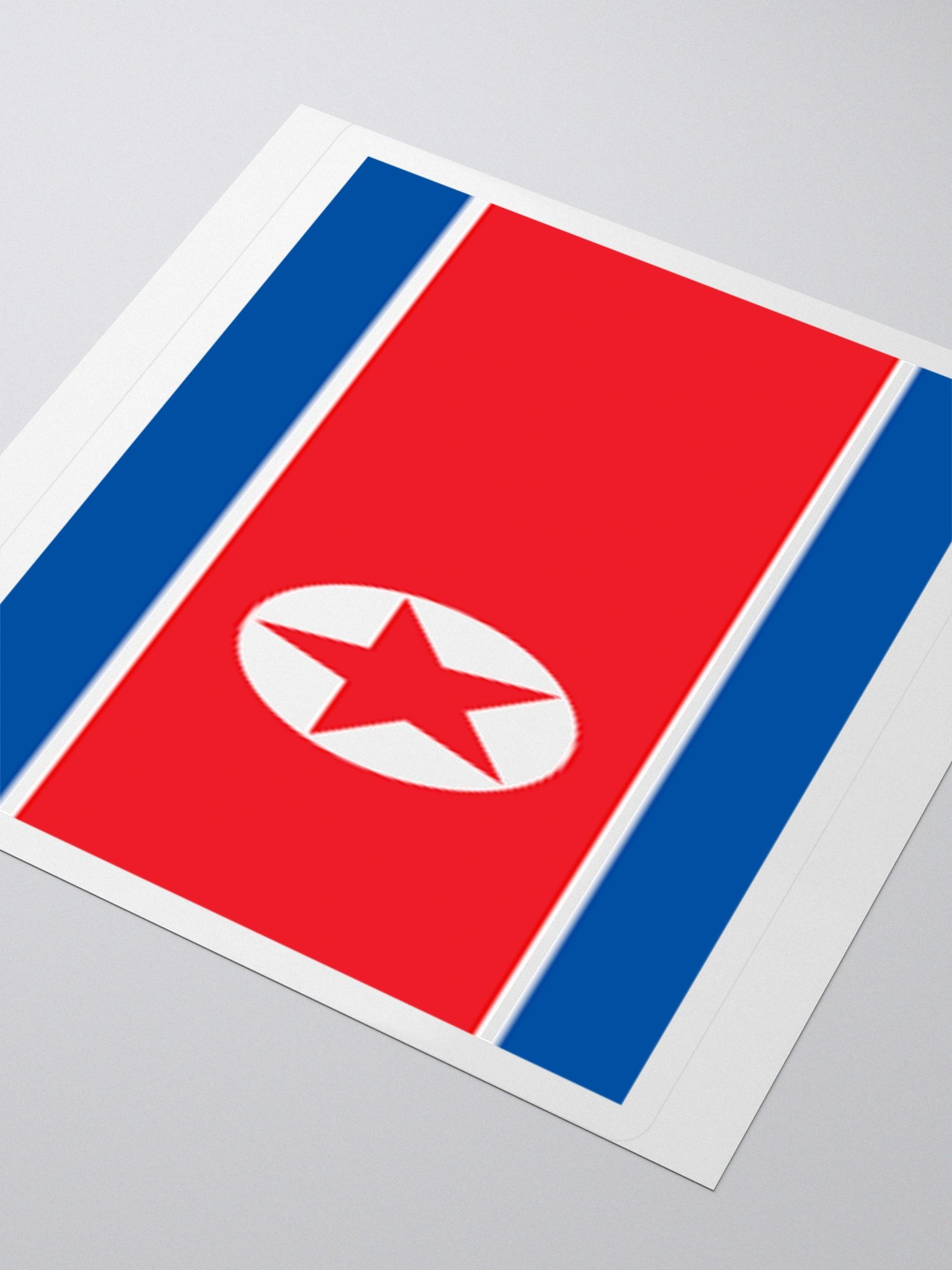 North Korea Flag Sticker | Red Star Design | Durable Vinyl | 3 Sizes product image (8)