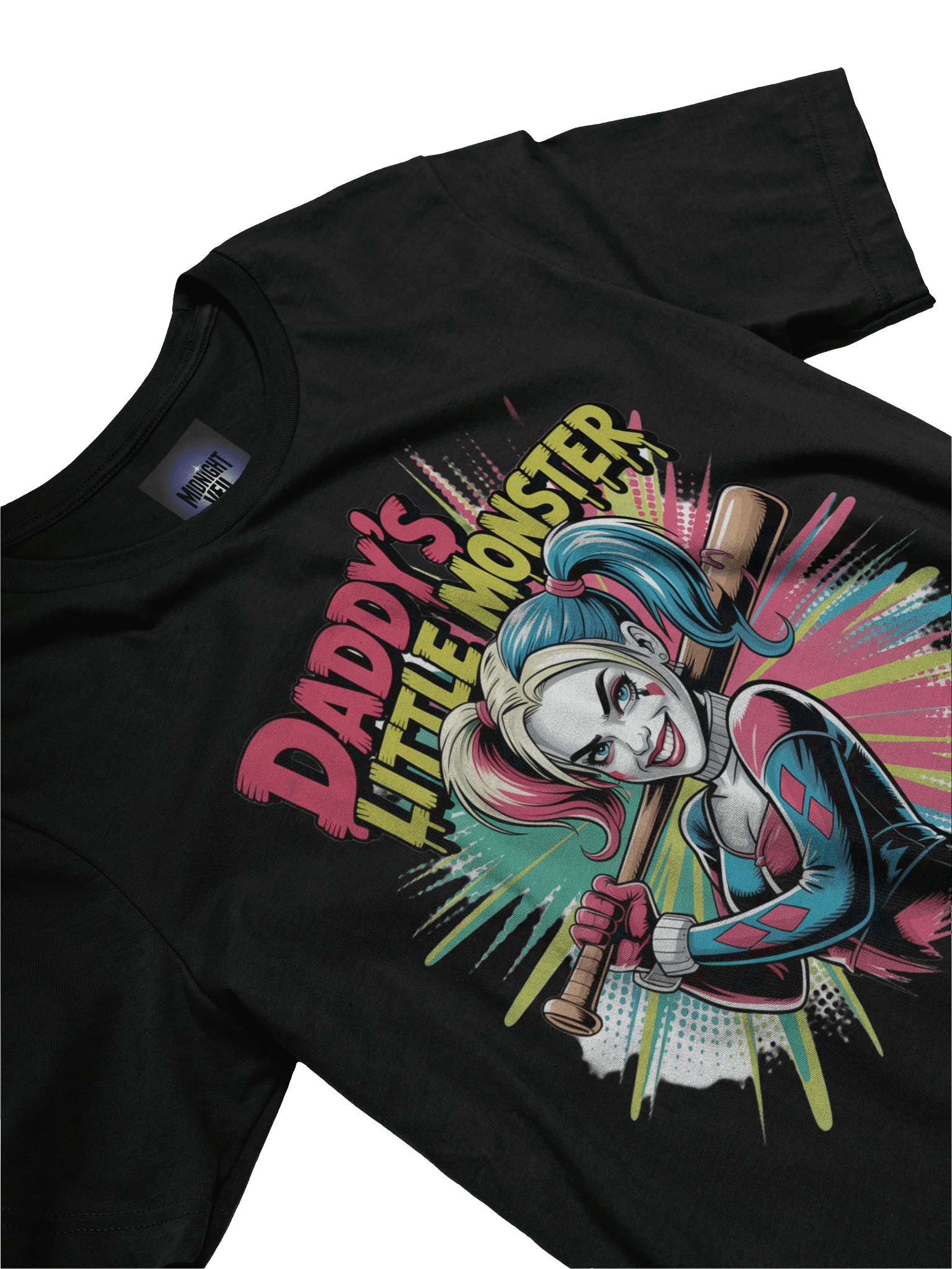 Daddy's Little Monster: Harley Quinn's Bat-Swinging Brat Graphic Tee product image (5)