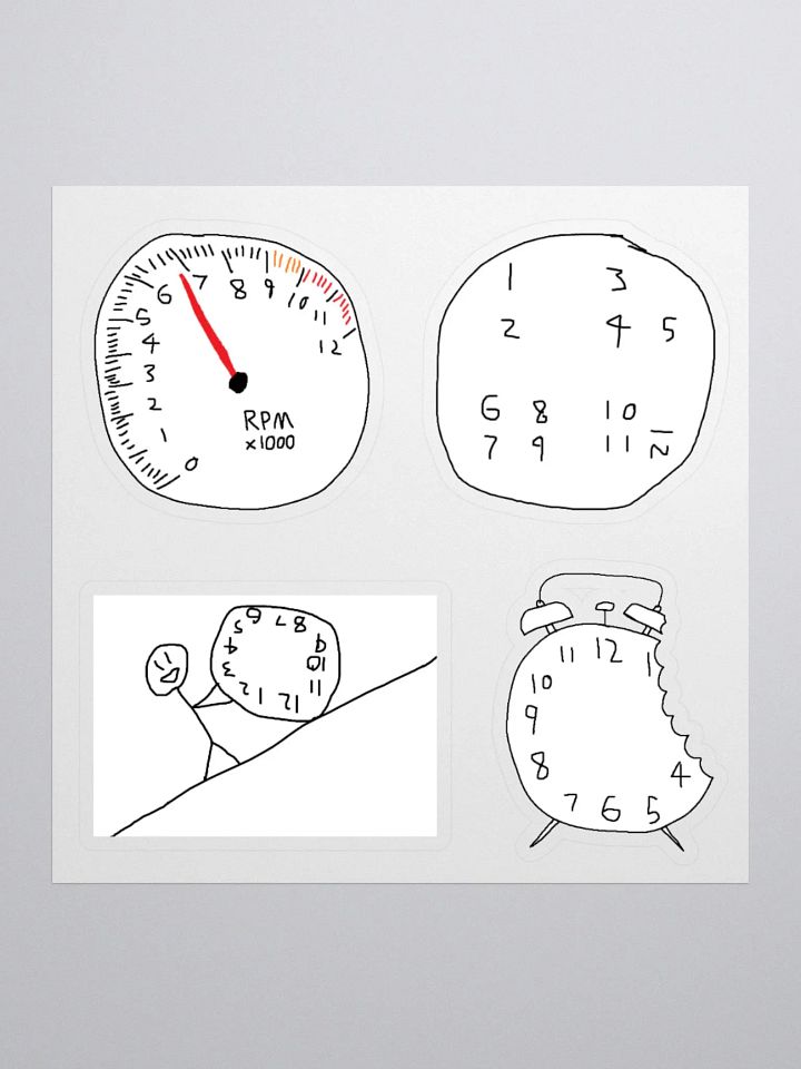 Tachometer, Loss, Sisyphus, Alarm Clock Stickers product image (1)