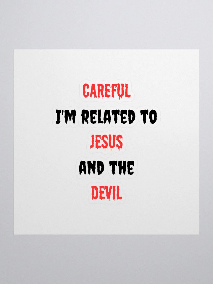Related to Jesus and the Devil Kiss Cut Stickers product image (2)