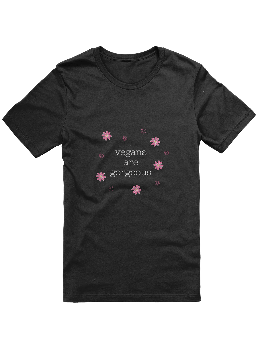 “Vegans Are Gorgeous” Unisex Black T-Shirt product image (1)