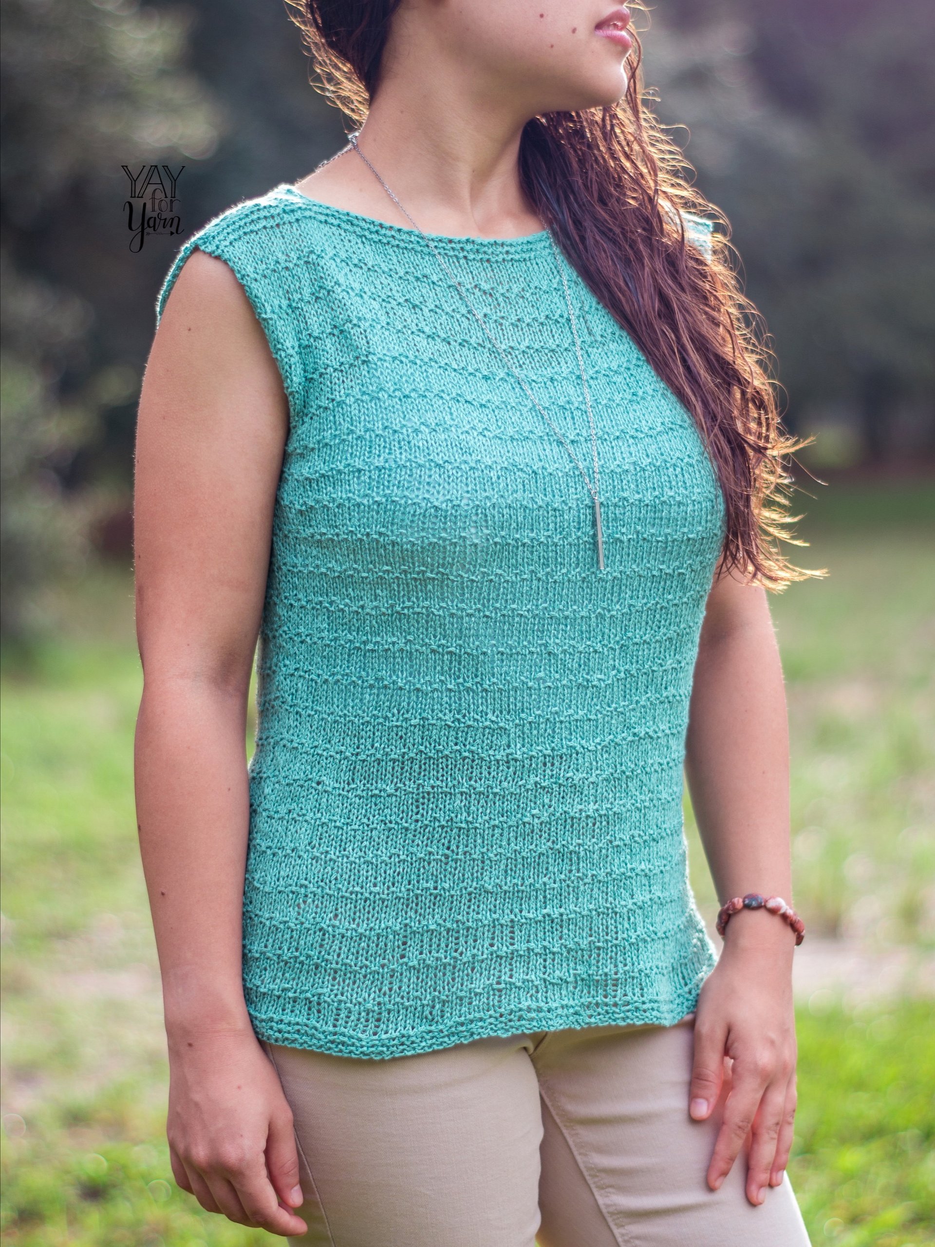 Seaspray Tee - Women's Top PDF Knitting Pattern & Video Tutorial product image (5)
