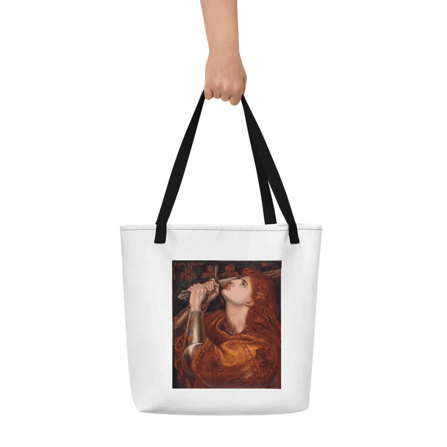 ''Joan of Arc'' by Rossetti Large Tote Bag w/ Pocket product image (8)