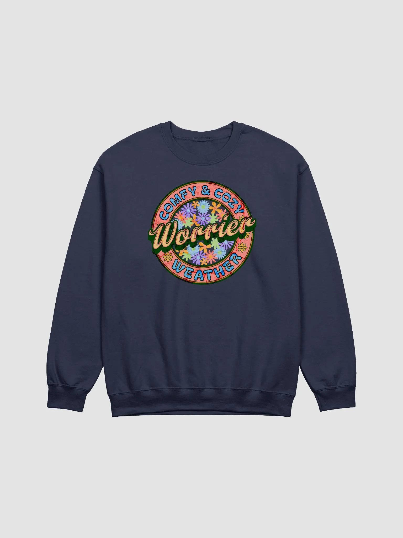 Worrier Comfy And Cozy Weather Whimsical Crewneck Sweatshirt product image (13)