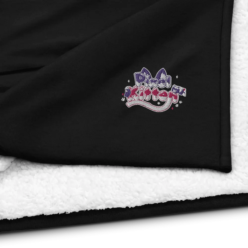 Pixel Kitten Cozy Premium Sherpa Blanket product image (4)