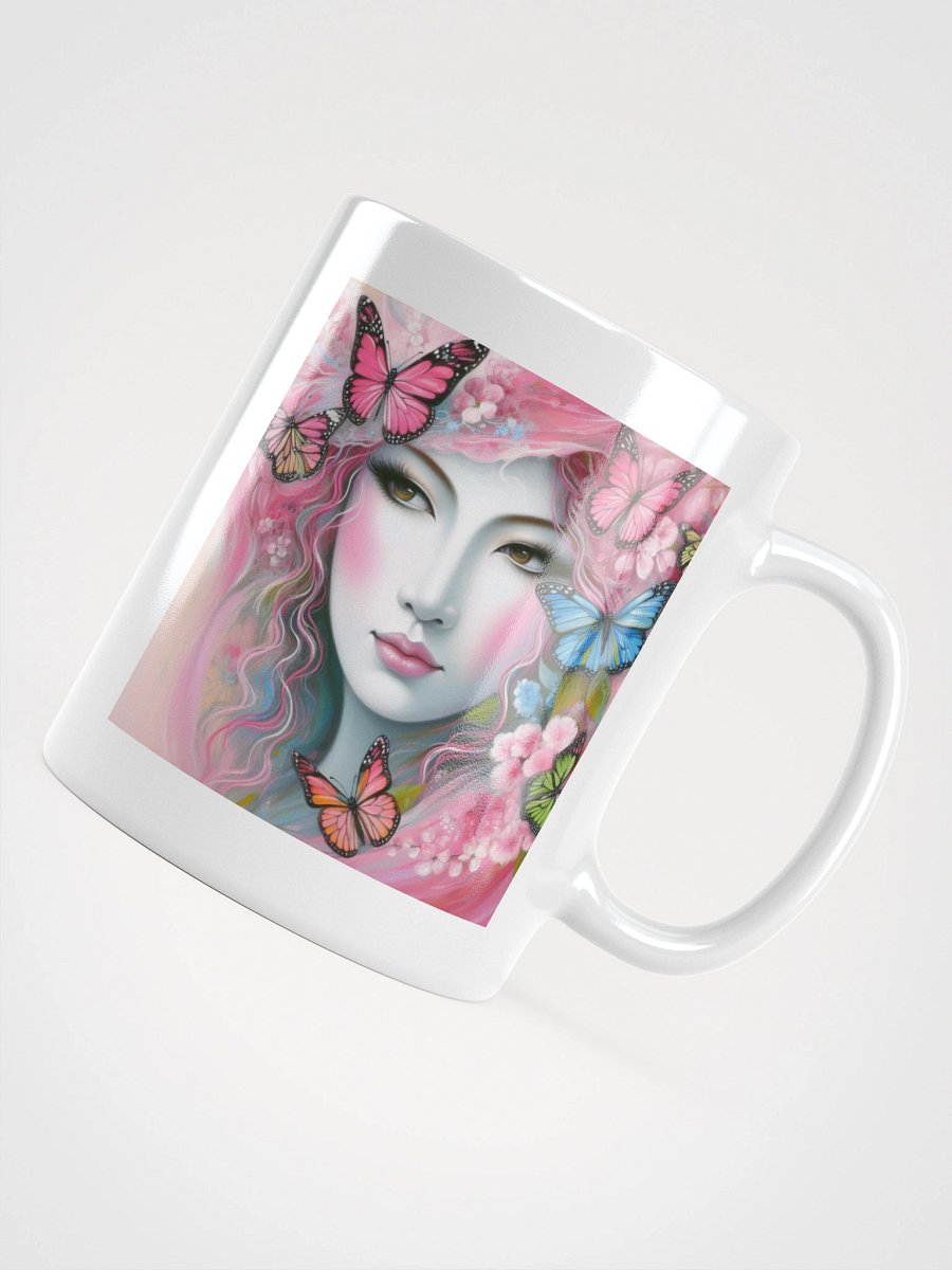 Woman With Pink Butterflies Mug product image (11)