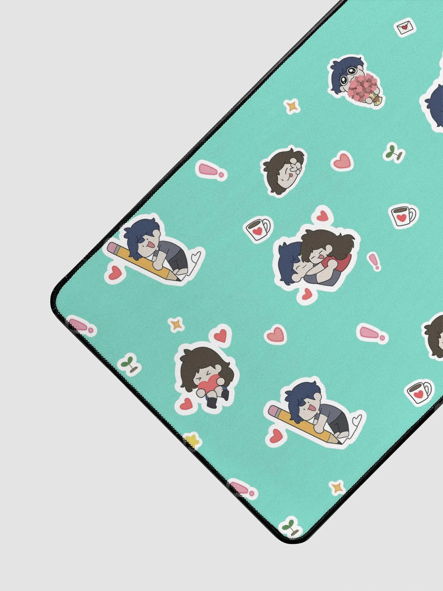 TEAL sticker design Desk Mat 15.5" x 31.5" product image (3)
