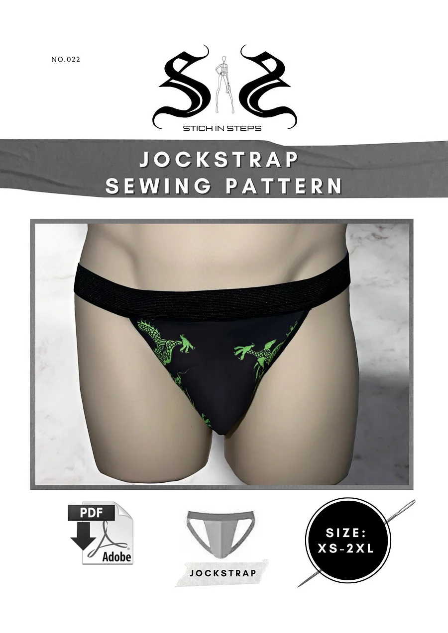 Men’s classic jockstrap - Sewing Pattern product image (7)