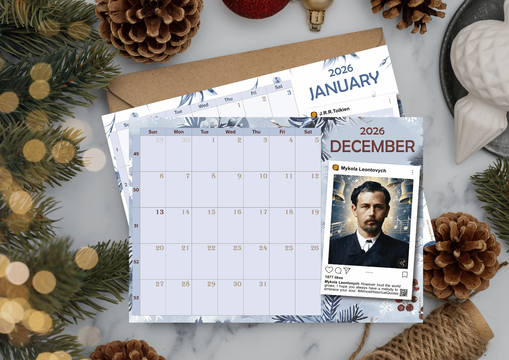 Monthly calendar 2026 (printable pdf) - Sunday start product image (4)