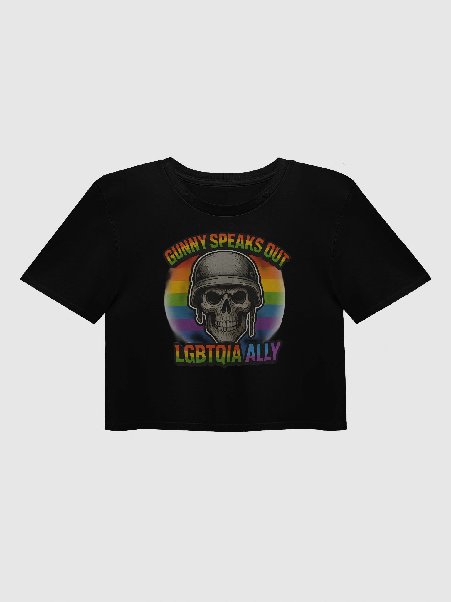 Rainbow Skull LGBTQIA Crop Top product image (4)