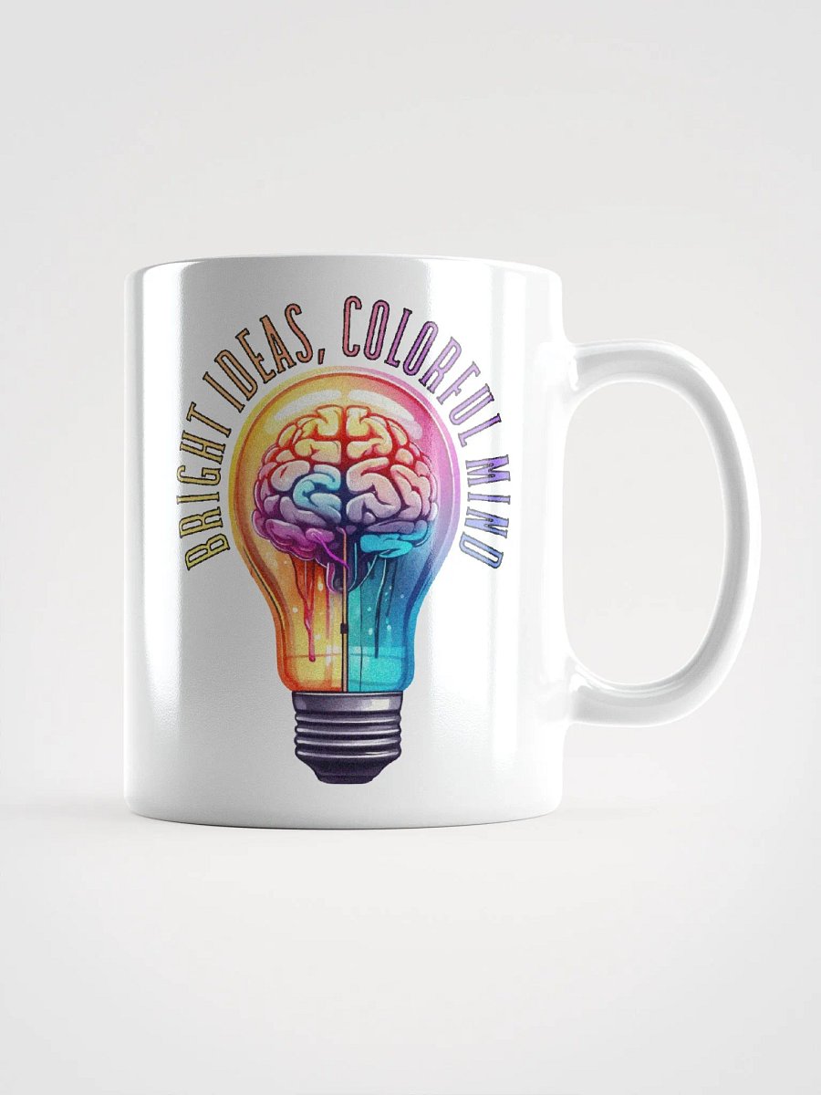 Reflective Bulbs Graphic | White Coffee Mug | Bright Ideas, Colorful Mind product image (2)