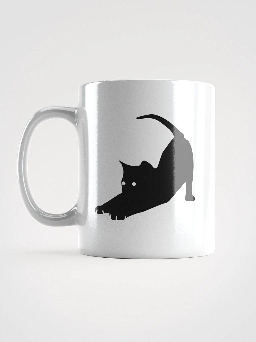 Stretching Black Cat Mug product image (1)