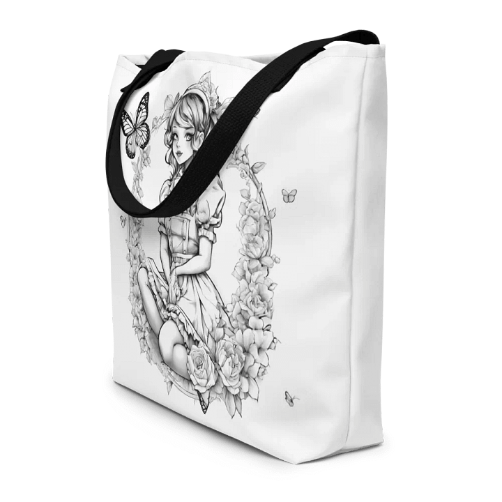 Monochrome Maid Floral Tote Bag product image (2)