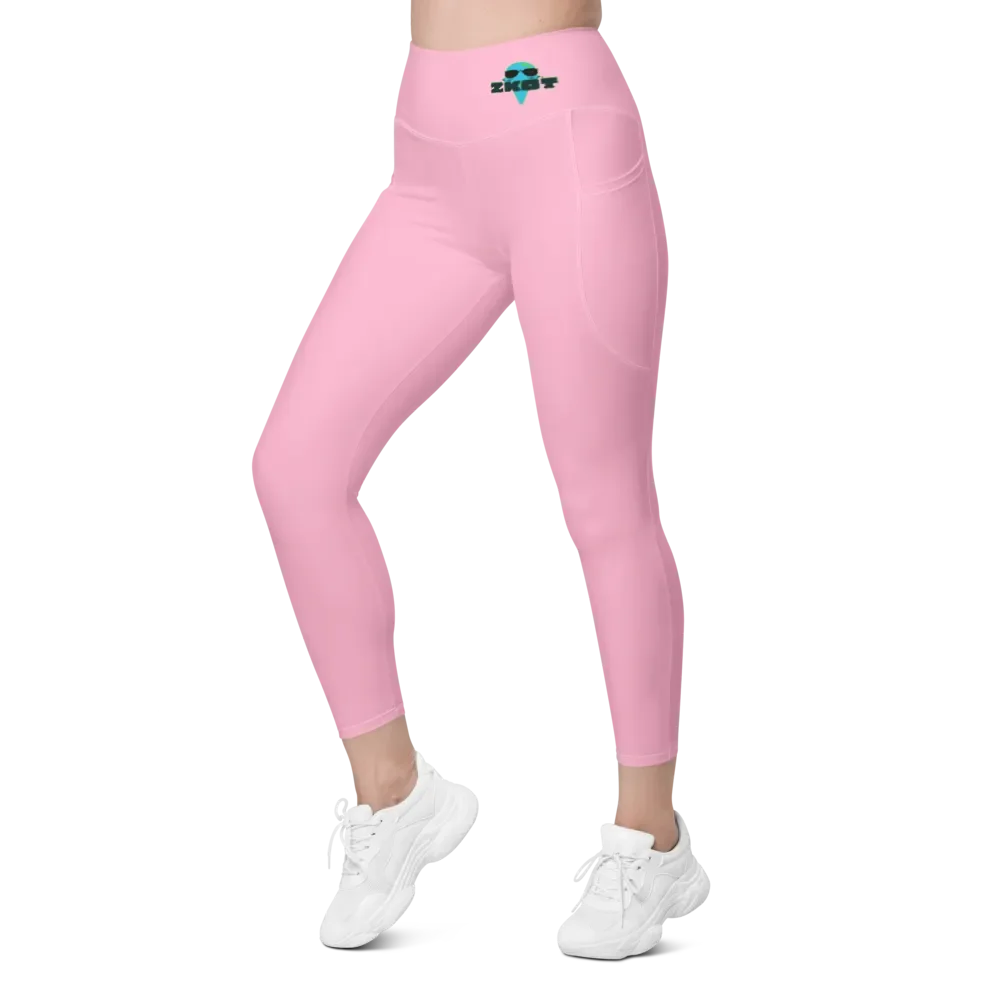 Women's Cotton Candy Pink ZKOT Leggings With Pockets - Show your Support with Style - Womenswear product image (7)