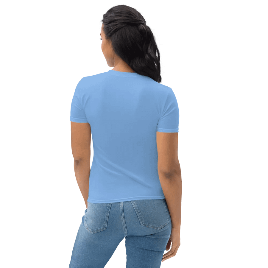 Plain Light Blue True Summer Women's Crewneck Polyester Heavyweight Premium T-Shirt by Treasure Pie product image (8)