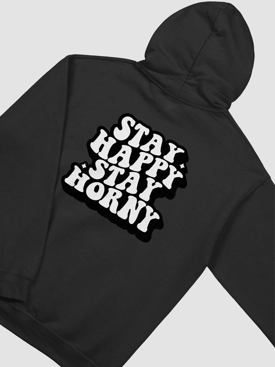 Stay Happy B/W Hoodie product image (4)
