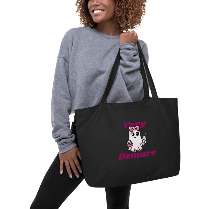 Very Demure Cute Ghost Organic Cotton Tote product image (2)