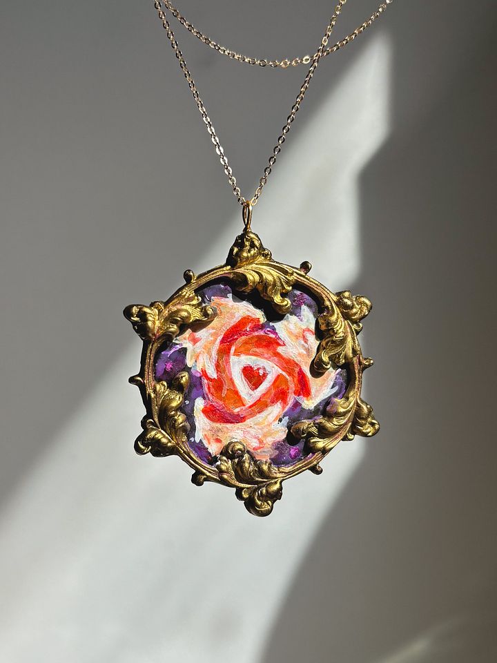 Santi Collab Angel Necklace Bronze finish product image (1)