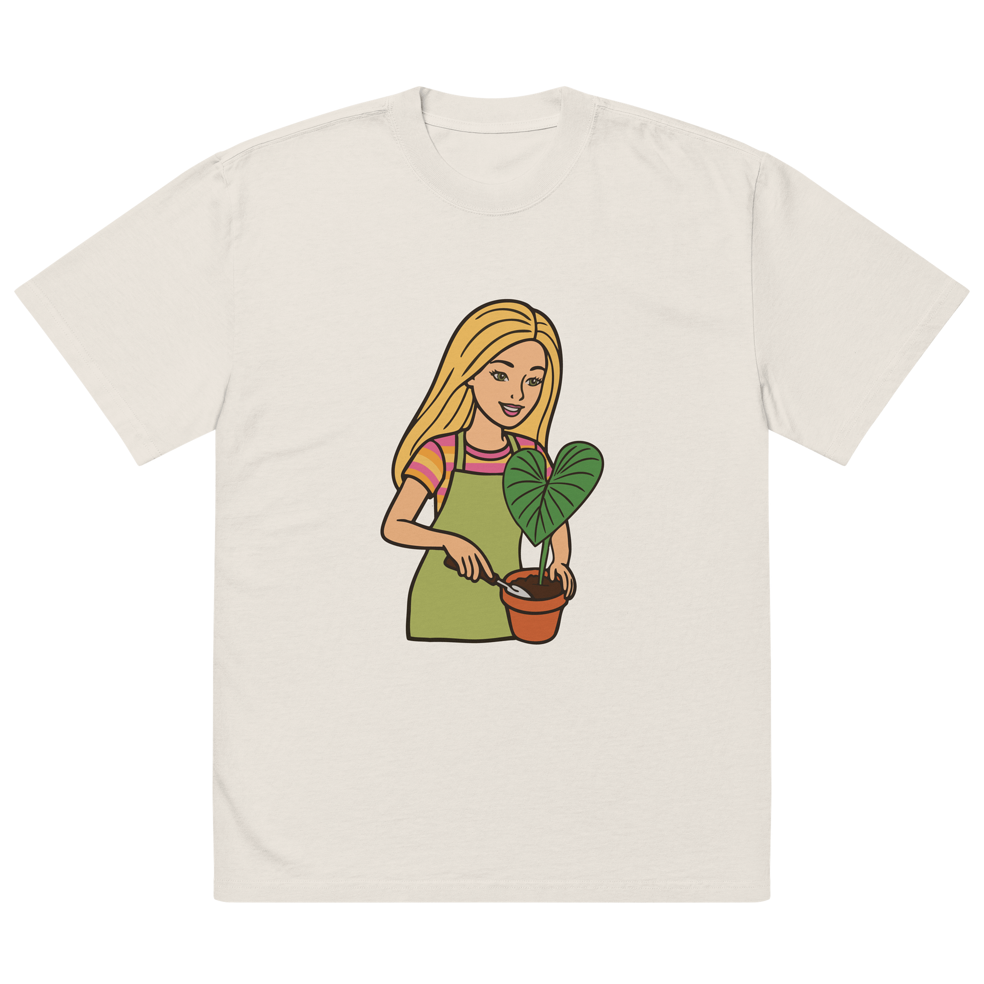 HOT GIRLS 💖 PLANTS - Oversized Faded T-Shirt product image (3)