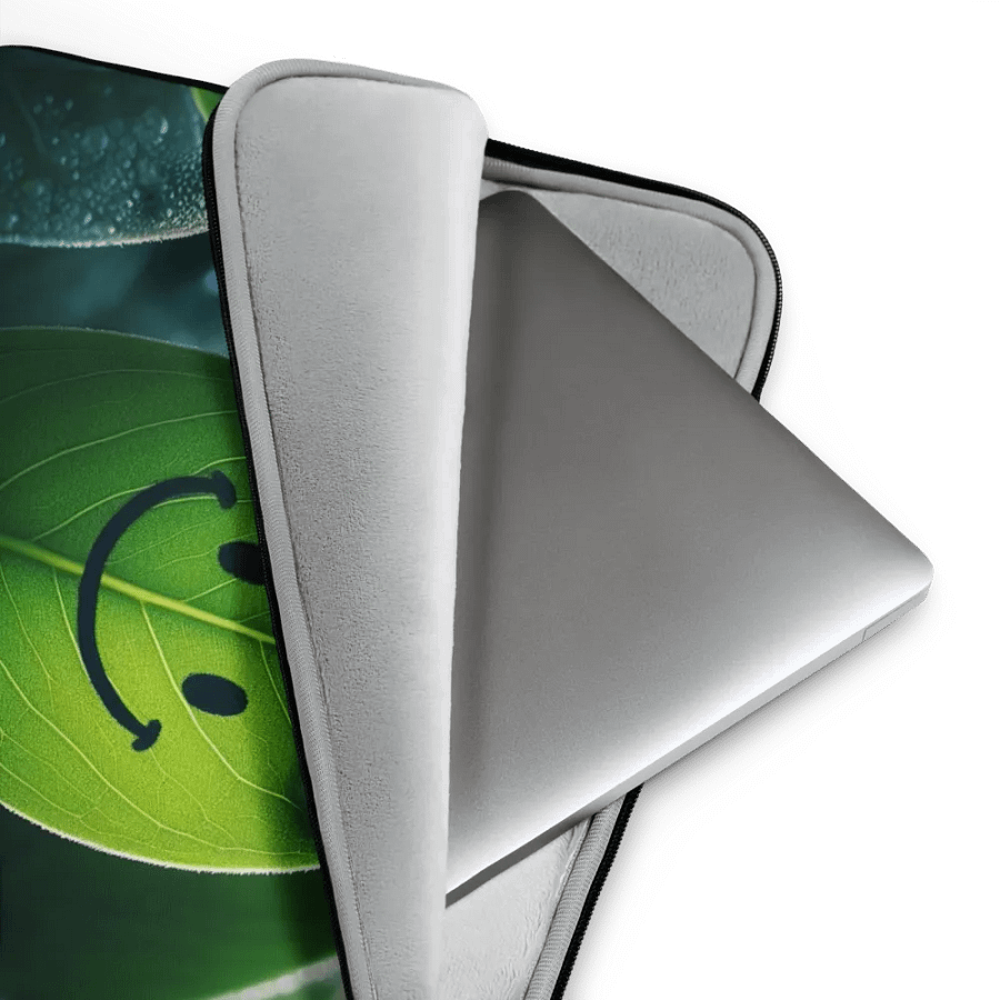 Happy Leaf Laptop Sleeve product image (3)