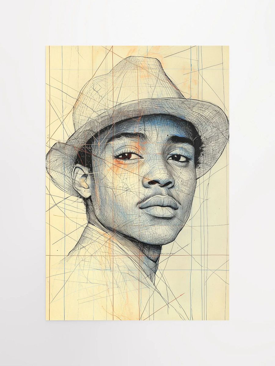 Effortless Charm: Minimalist Portrait of a Young Man in a Hat product image (4)