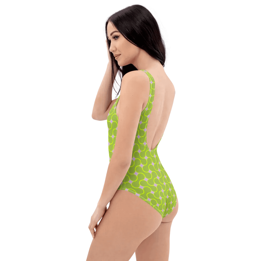 Lime Green Meatball Pattern Swimsuit product image (3)