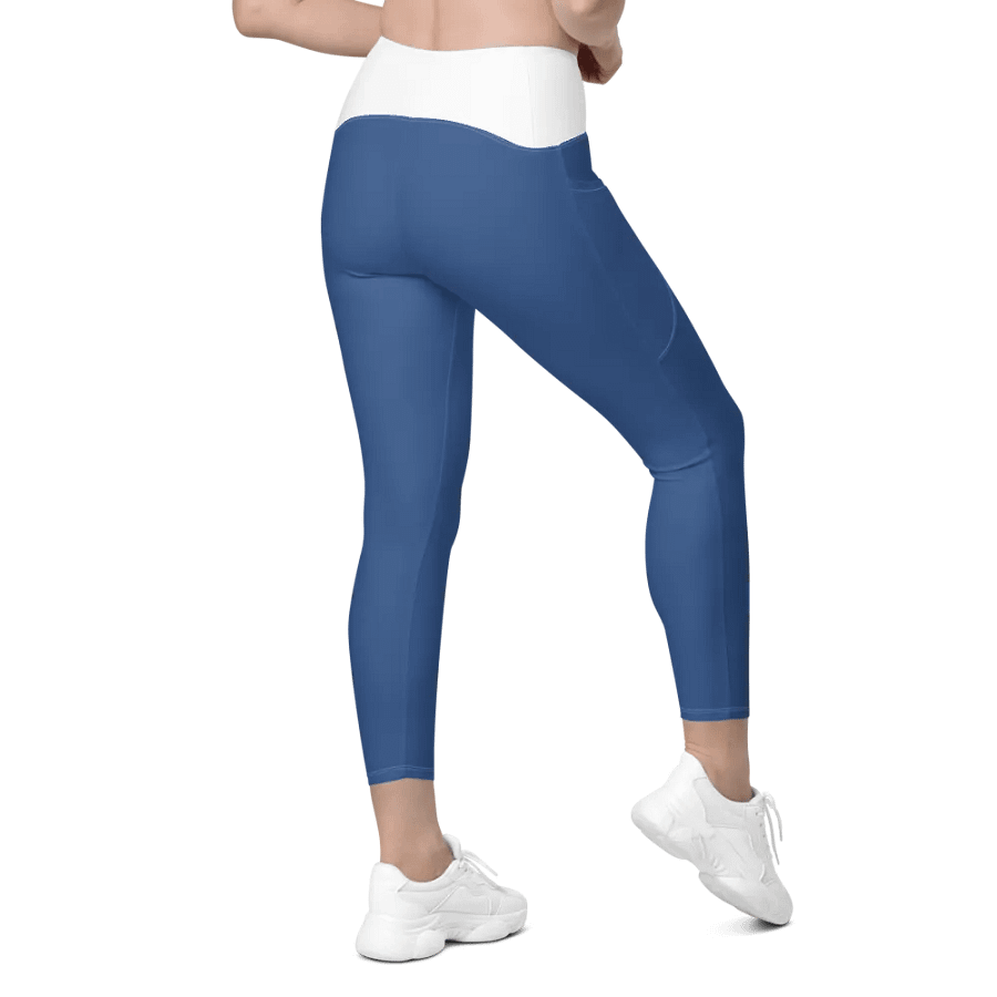 Women's High Waisted Leggings, Blue product image (7)
