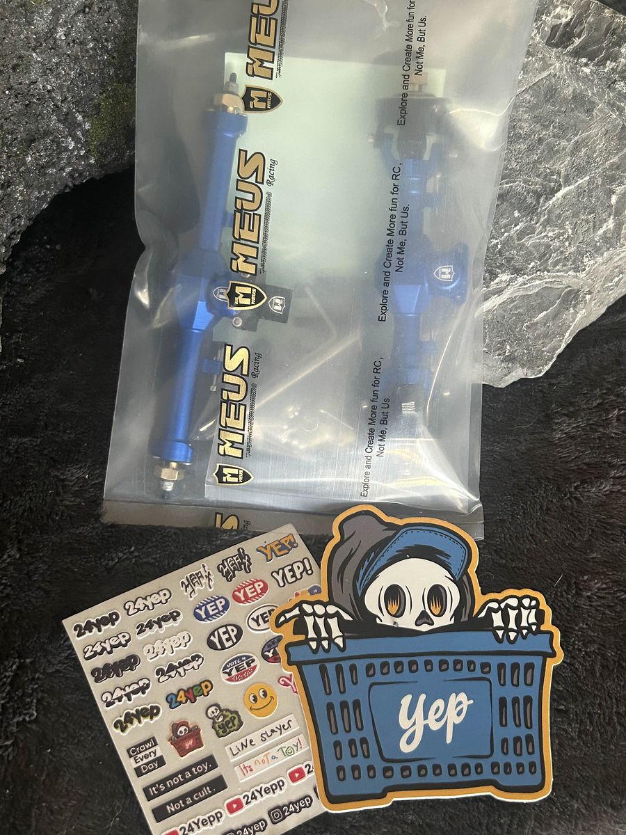 MEUS Racing SCX24 AXLES (Blue/Metal) product image (4)
