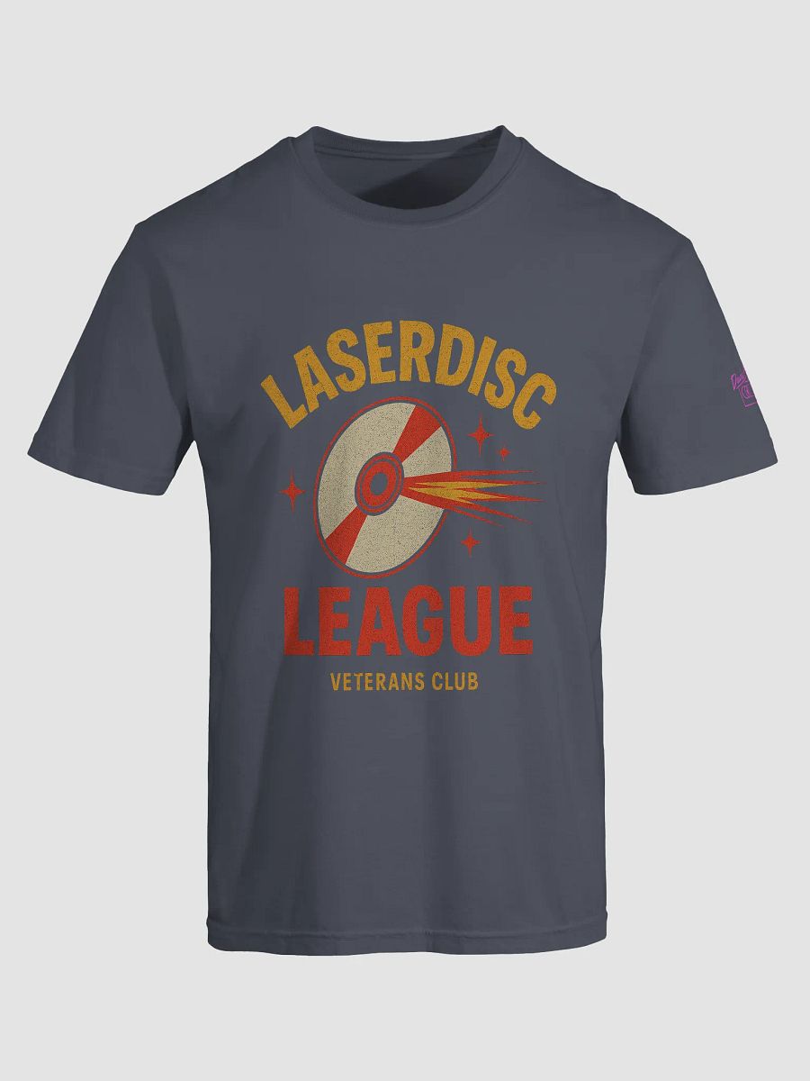 'LASERDISC LEAGUE' TEE: 12‑INCH SPINNERS, 425‑LINE FLEX, & REMOTE‑CONTROL ROYALTY product image (5)
