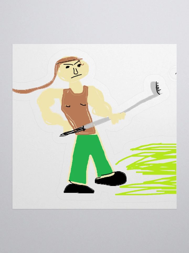 Abby Playing Golf Sticker product image (1)