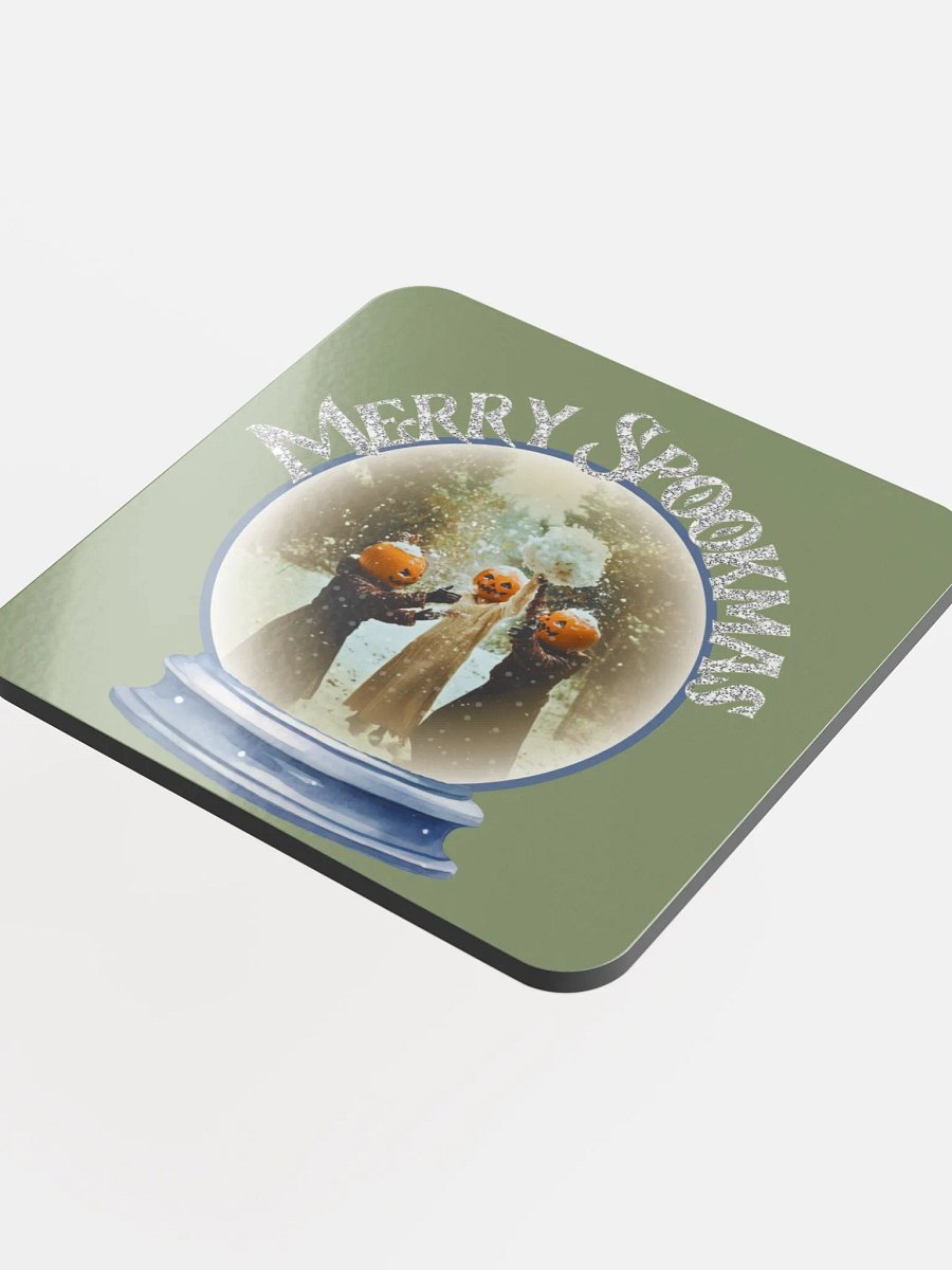 Merry Spookmas Glossed Cork Coaster product image (4)