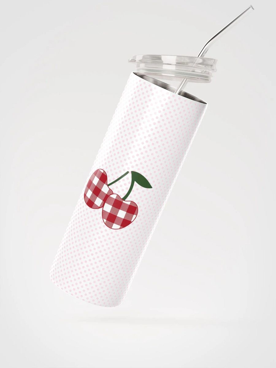 Gingham Cherry Stainless Steel Tumbler product image (4)