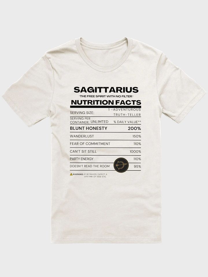 SAGITTARIUS Nutrition Facts T-Shirt product image (1)