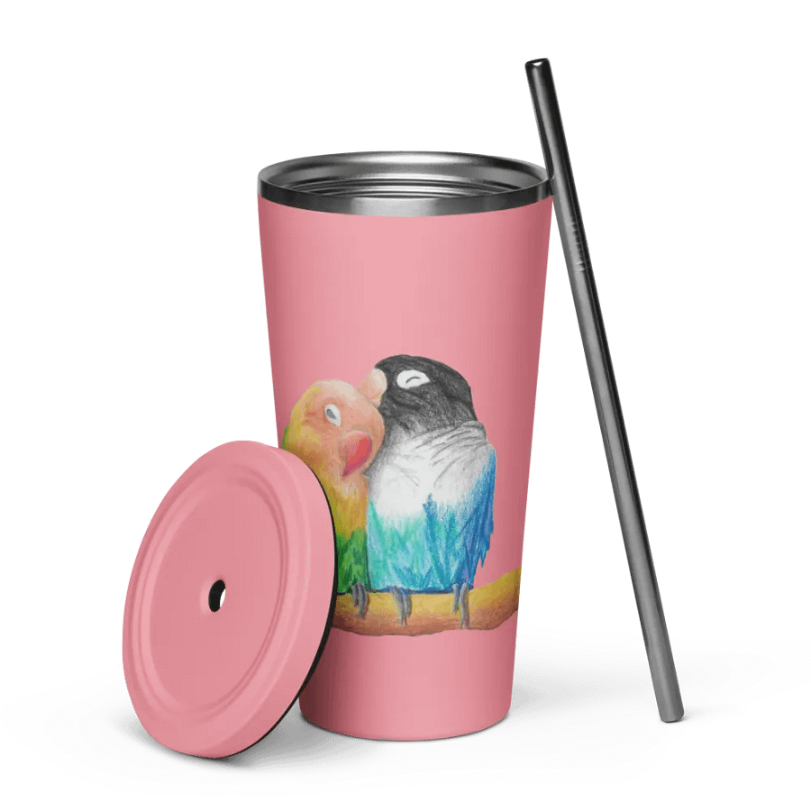 Lovebirds Drawing Straw Cup product image (6)