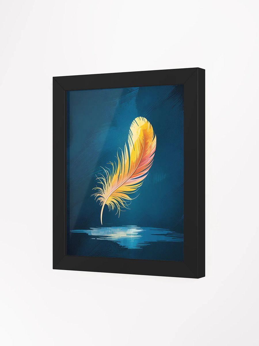 Floating Feather Framed Print | Ethereal Nature Wall Art product image (3)