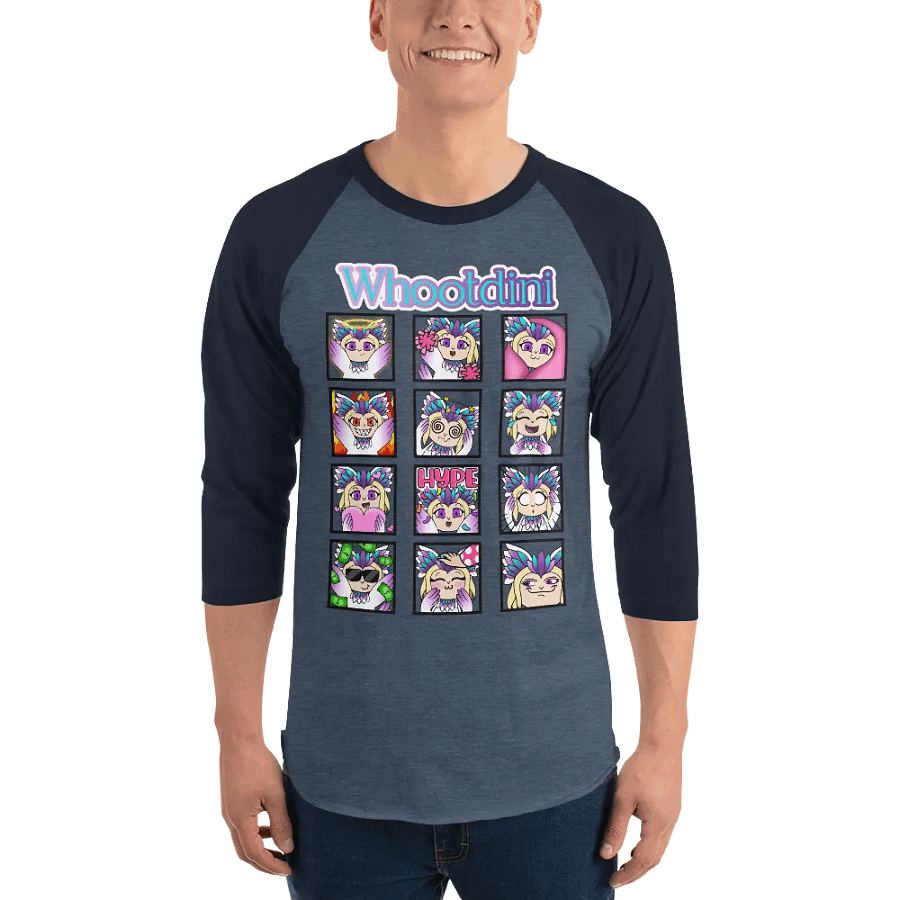 Whootdini Emote Baseball Tee product image (1)