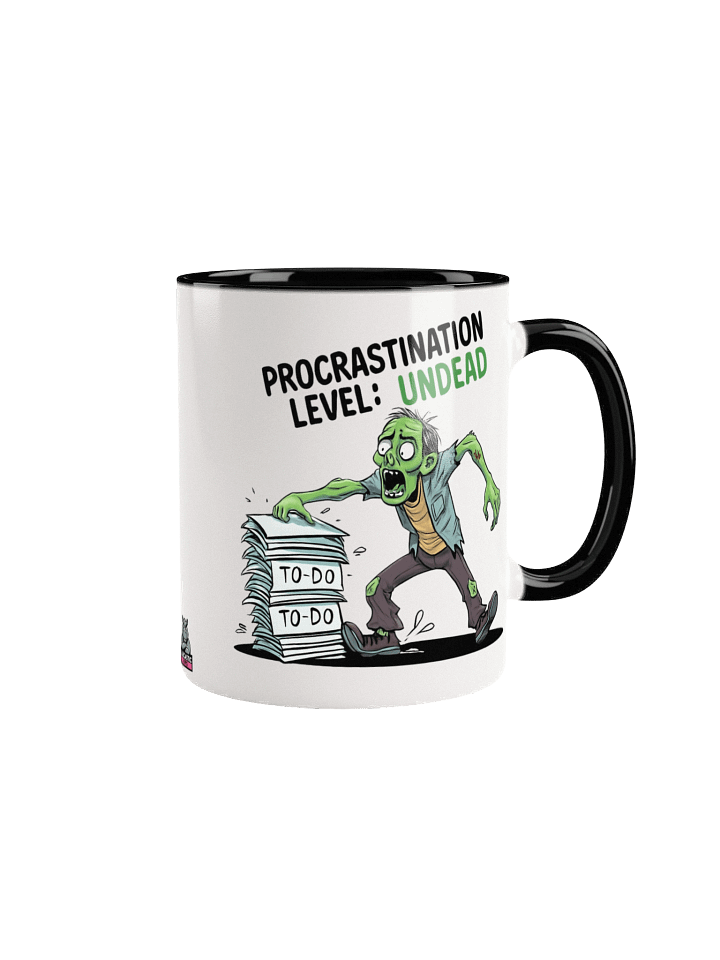 "Procrastination Level: Undead" Halloween - Zombie Mug – Funny To-Do List Graphic Mug for Chronic Procrastinators product image (2)