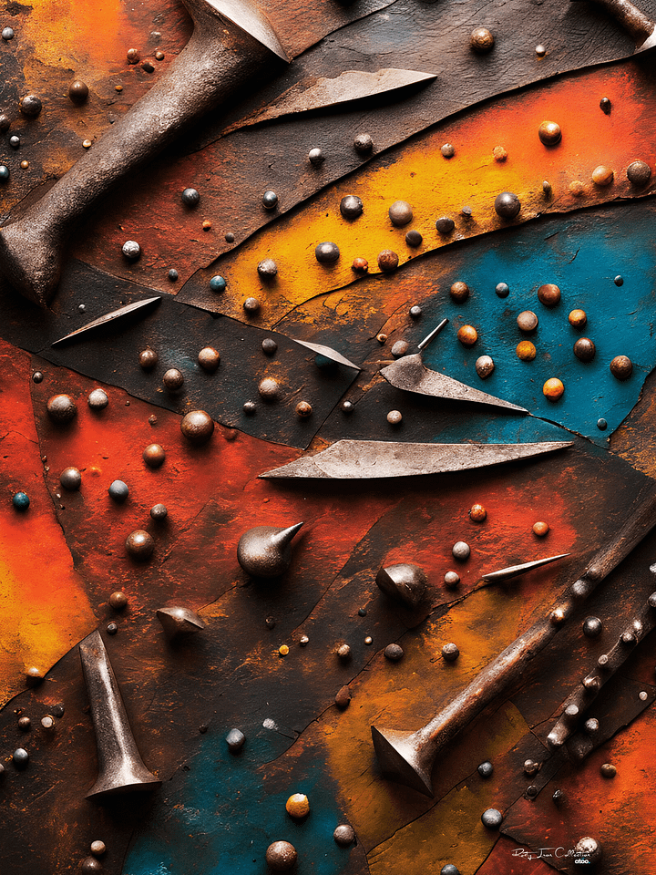A Work of Art Bearing the Marks of Time: Rusty Iron Painting product image (1)