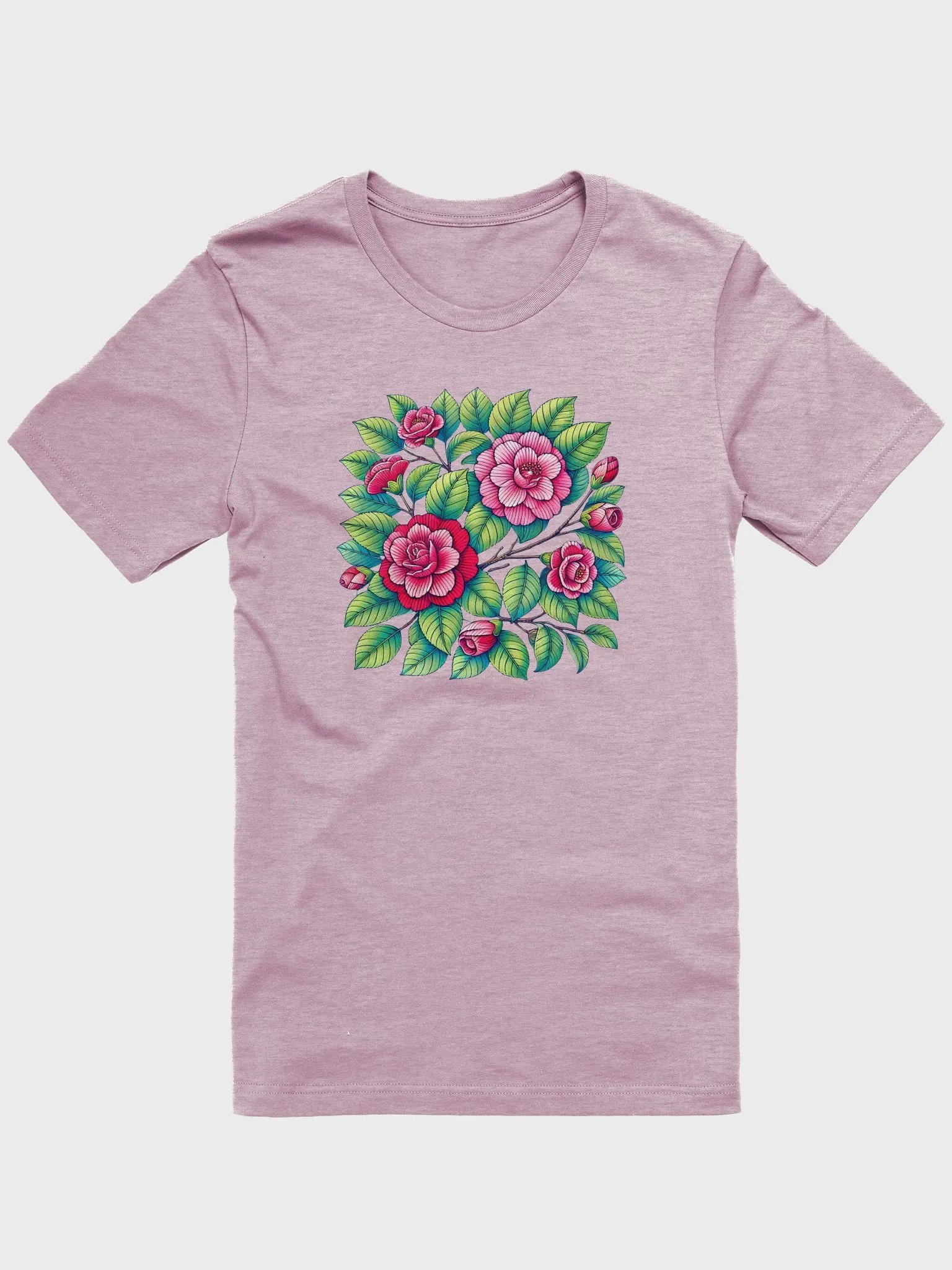 Bella+Canvas Supersoft T-Shirt | AI Design camellia flower mandala product image (2)