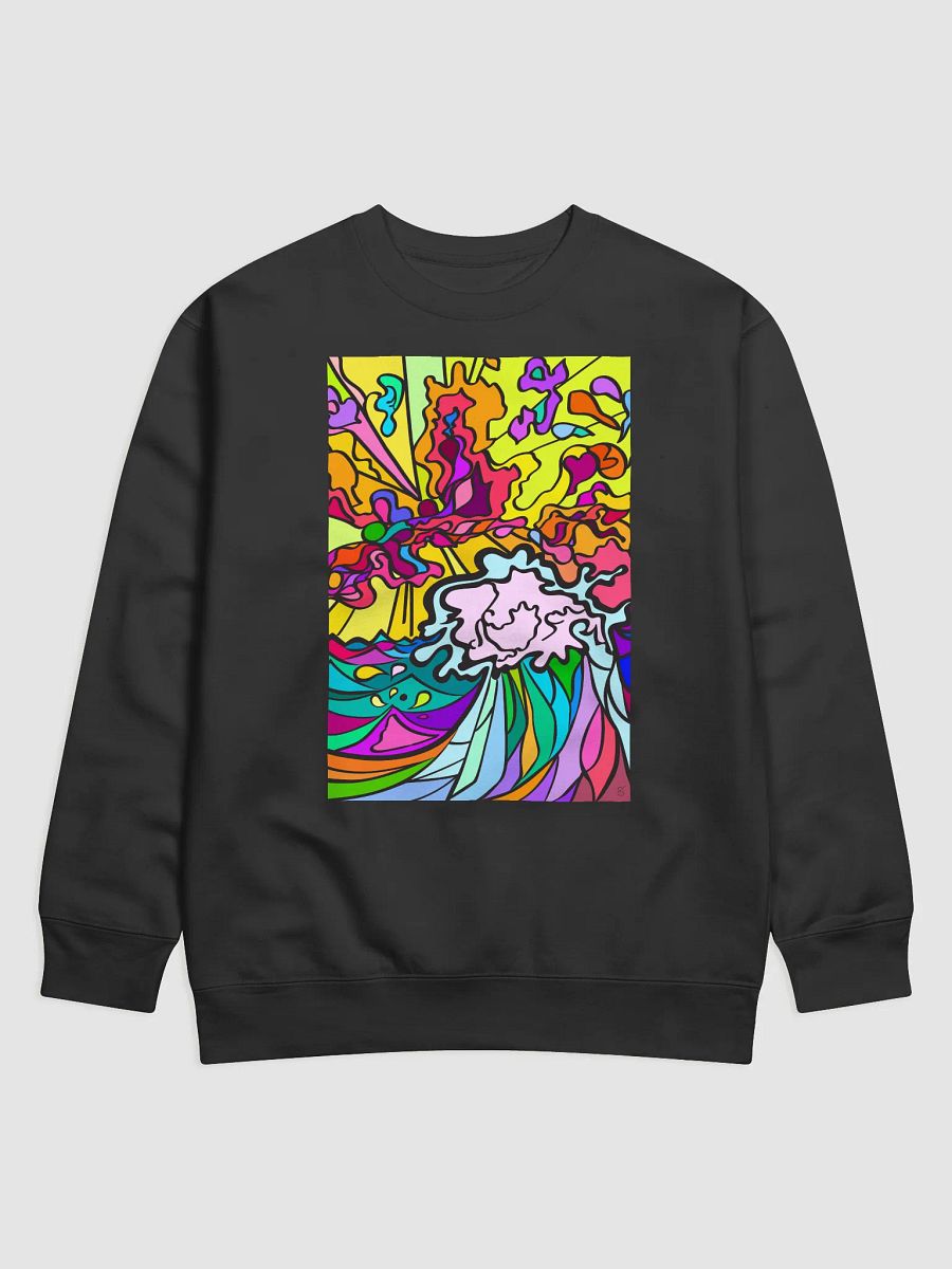 Vibrant Chaos Premium Sweatshirt - Wave at Sunset product image (2)