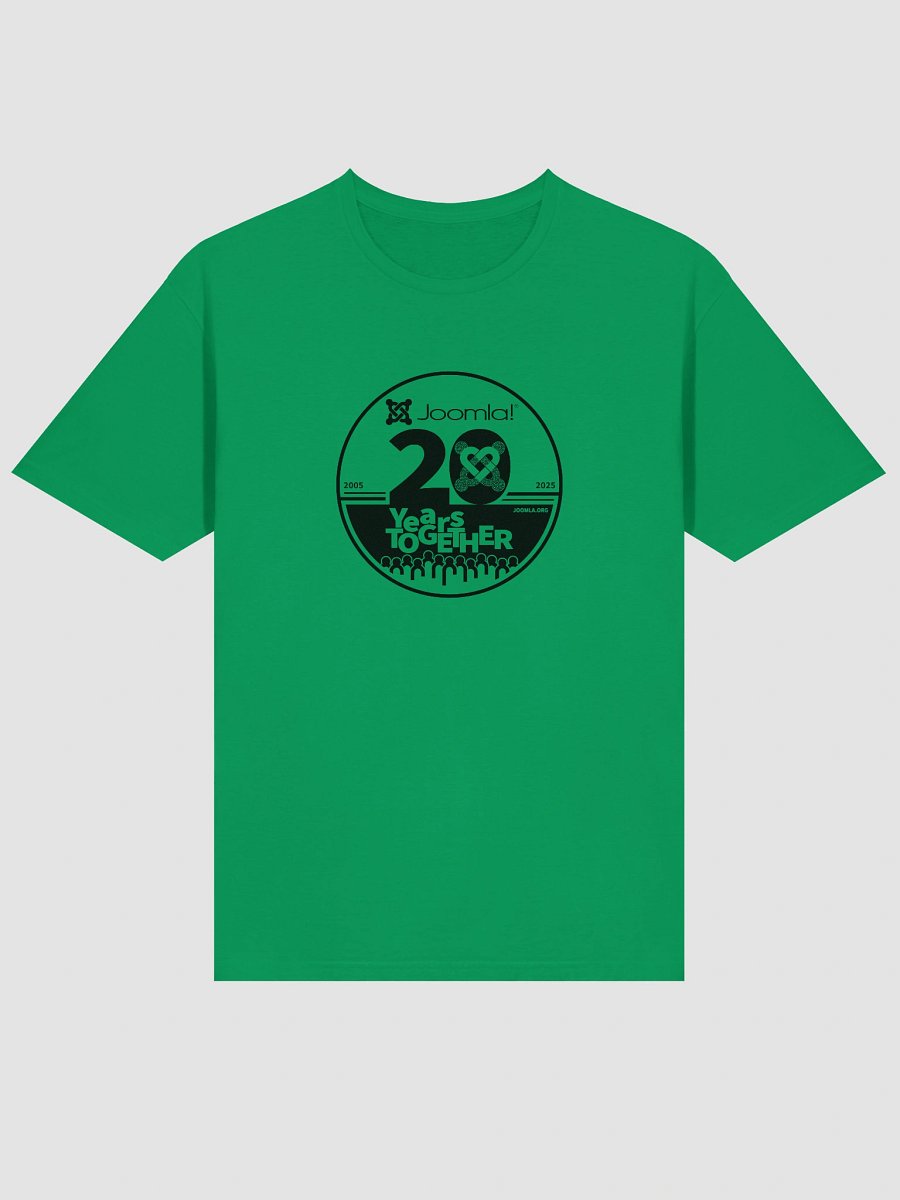 Joomla! 20th Anniversary Edition<br /> — Unisex Softstyle T-Shirt / Black — product image (1)