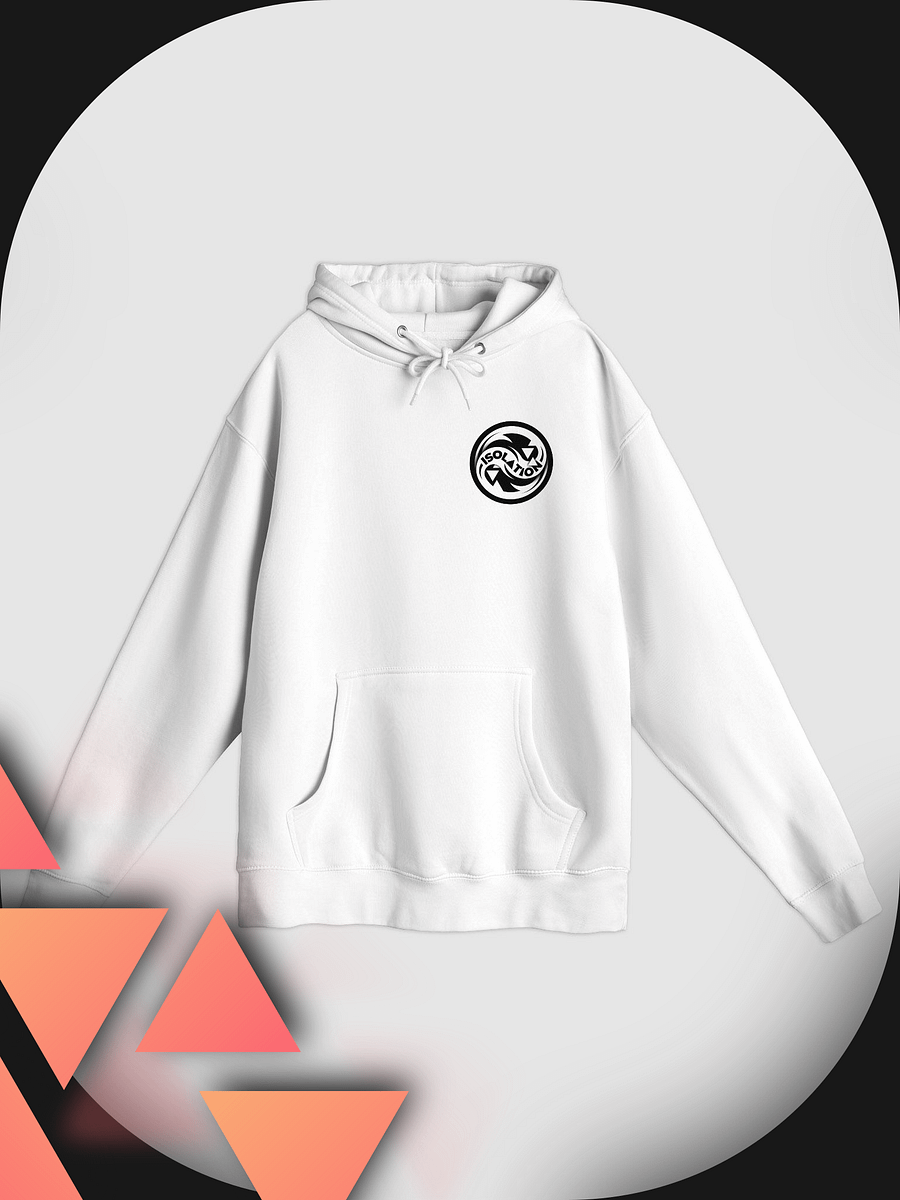 ISOL▲TION — 2024 — LOGO & TEXT (PIN) — PULLOVER HOODIE — BW product image (1)