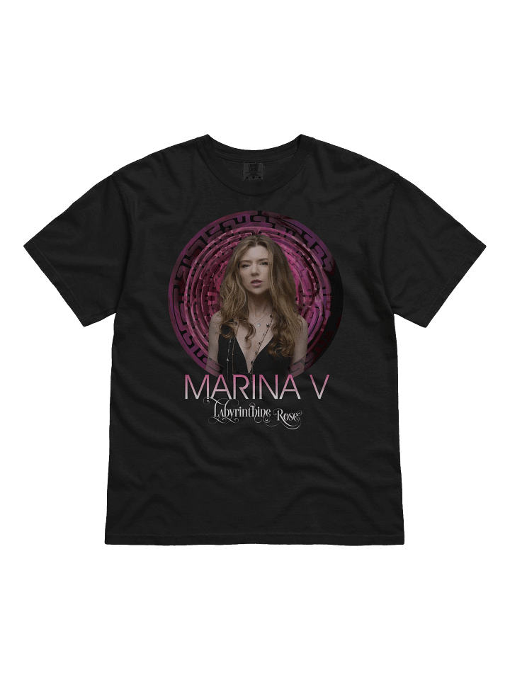 Labyrinthine Rose Black Tshirt (Unisex) product image (1)