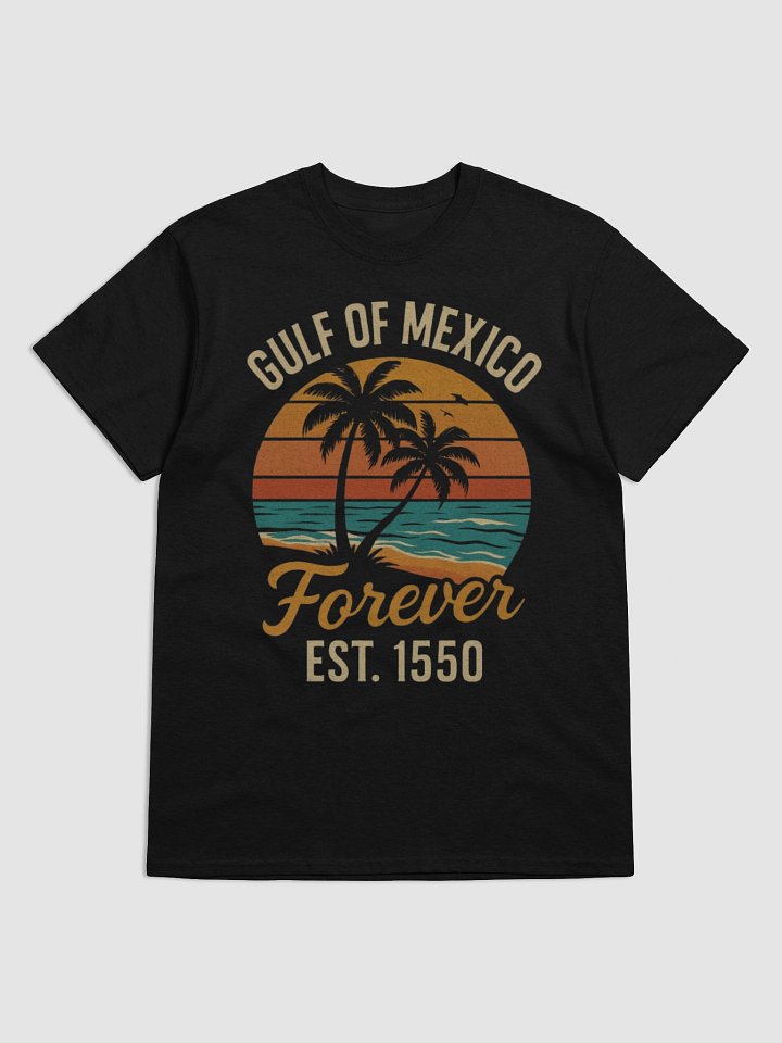Gulf of Mexico Forever EST.1550 T-Shirt – Vintage Sunset & Palm Trees Beach Tee product image (1)