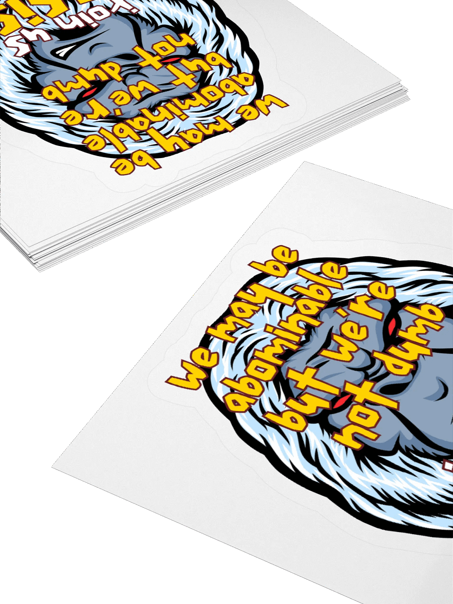 Abominable Snowman Resists Sticker product image (7)
