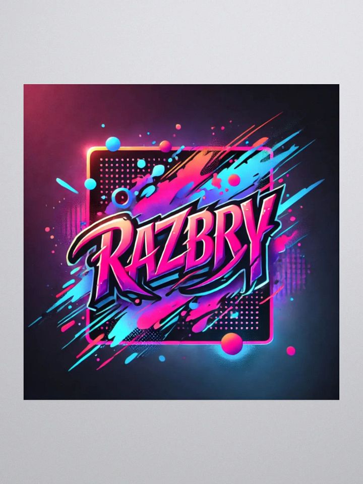 Razbry Reefs Neon Splash Sticker (3x3 & 4x4) product image (1)